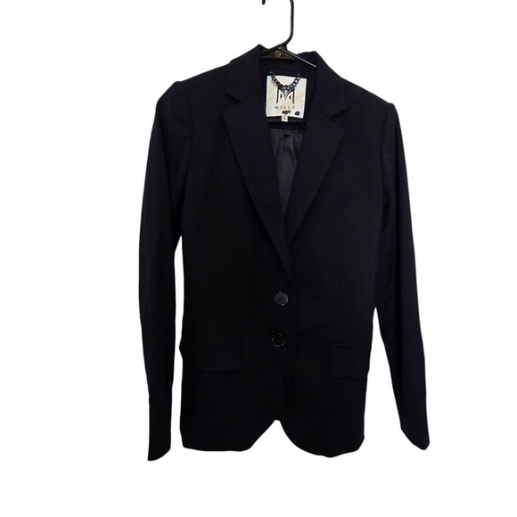 Milly sz 0 xs wool black blazer double button - Picture 1 of 10